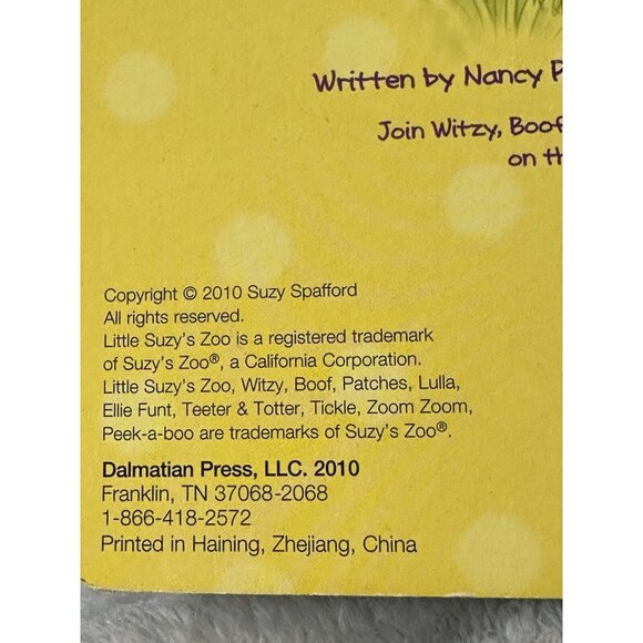 Little Suzy's Zoo by Nancy Parent Who's Laughing? Board Book 2010 Hardcover - Picture 9 of 11